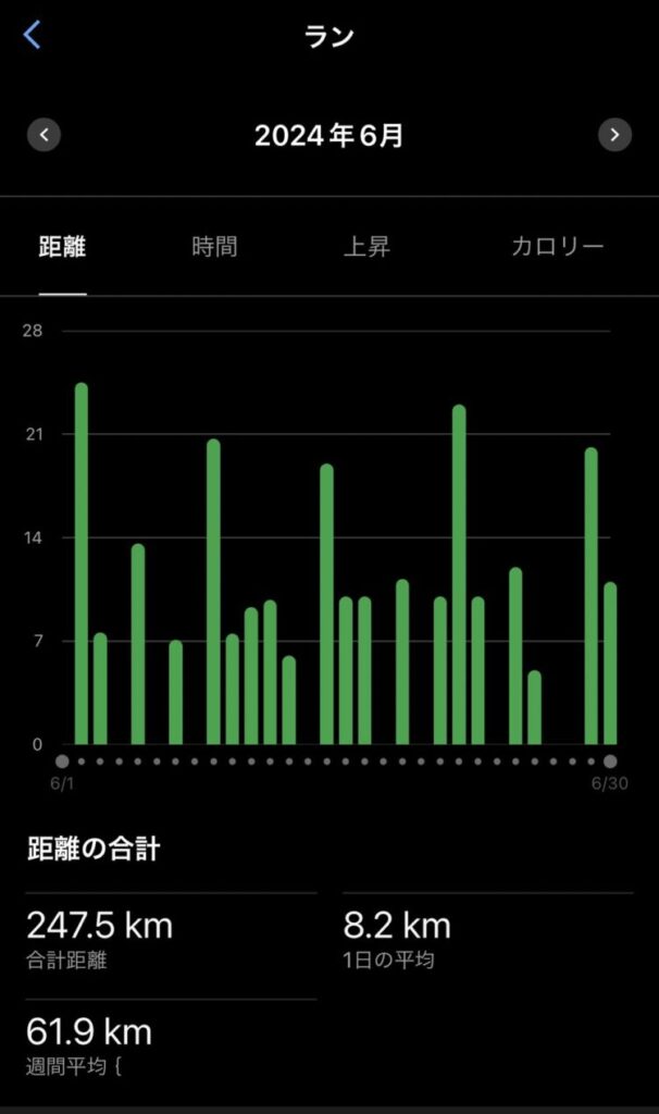 1ヵ月の走行距離