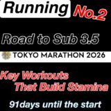 【続･サブ3.5挑戦記＃2】東京マラソン4ヵ月前の練習日誌。10km40分切りを支えたメニュー。